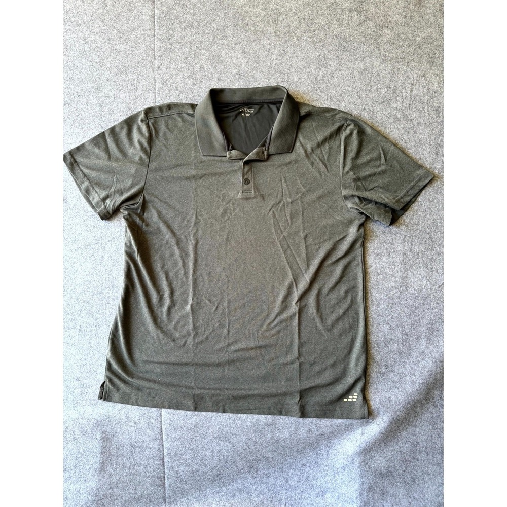 BCG Polo Golf Shirt Mens XL Gray Logo Performance Stretch‎ Activewear Top